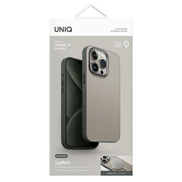 UNIQ Telefontaske til iPhone 15 Pro Max MagSafe Lyden DS - Beige-Grøn
