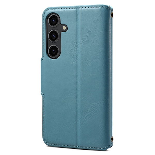 DENIOR Samsung Galaxy S24 Plus Plånboksfodral Konstläder Blå