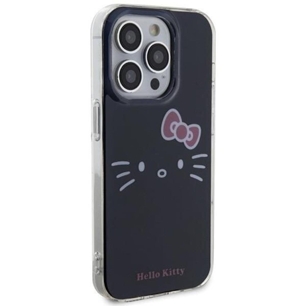 Hello Kitty iPhone 15 Pro Mobilskal IML Kitty Face - Svart Svart