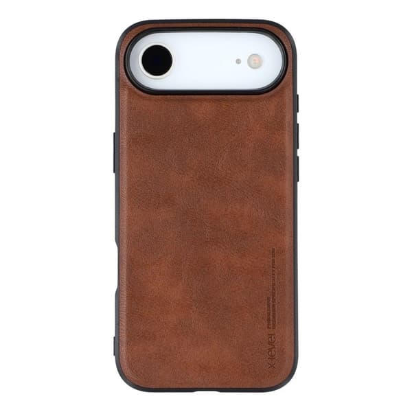 X-LEVEL Bojue-3 Mobilskal till iPhone Air Läderbelagt PC + TPU - Brun