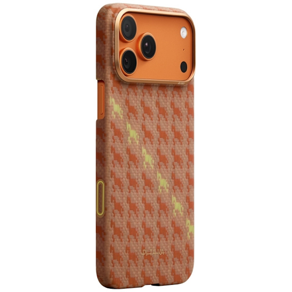 PITAKA Mobilskal För iPhone 17 Pro Max MagSafe Happiness Rides Edge Orange