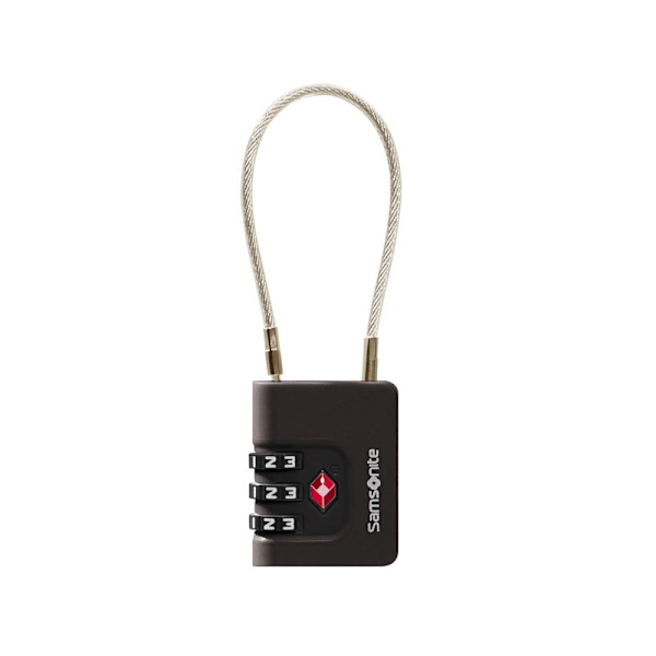 SAMSONITE Kabellås TA Revolution 3 Digit TSA Sort