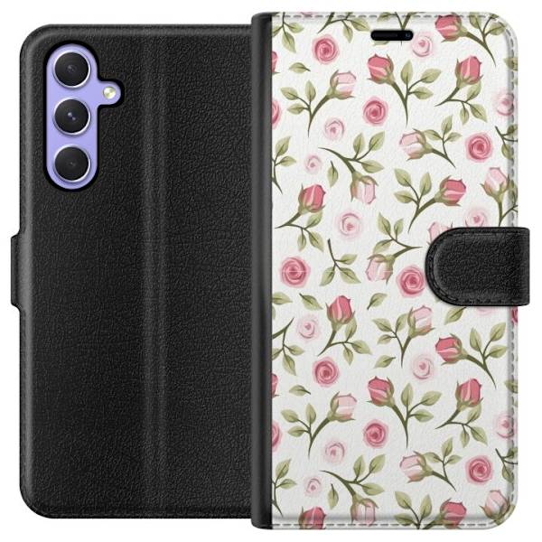 Plånboksfodral till Samsung Galaxy A54 med Blommigt