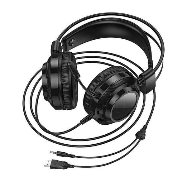 Hoco On-Ear Gaming Hörlurar USB-A/Jack 3.5mm - Svart Black