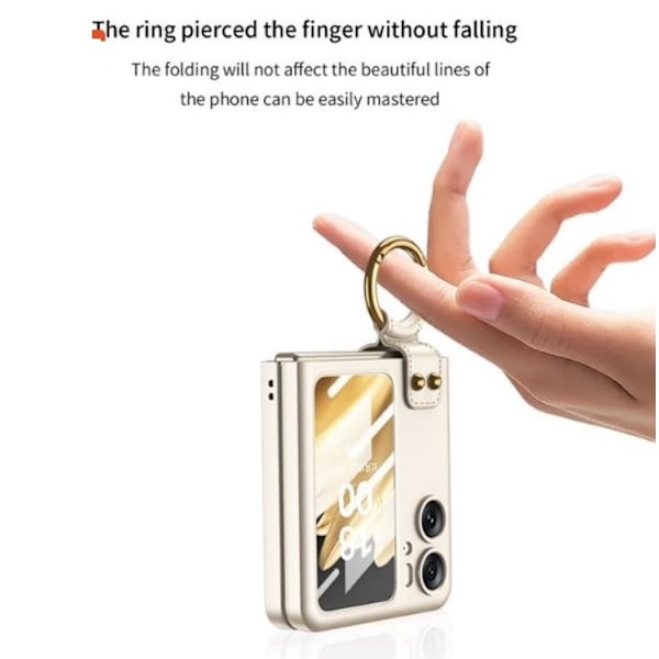 Oppo Find N2 Flip Mobilskal Ringhållare Kickstand - Svart Svart