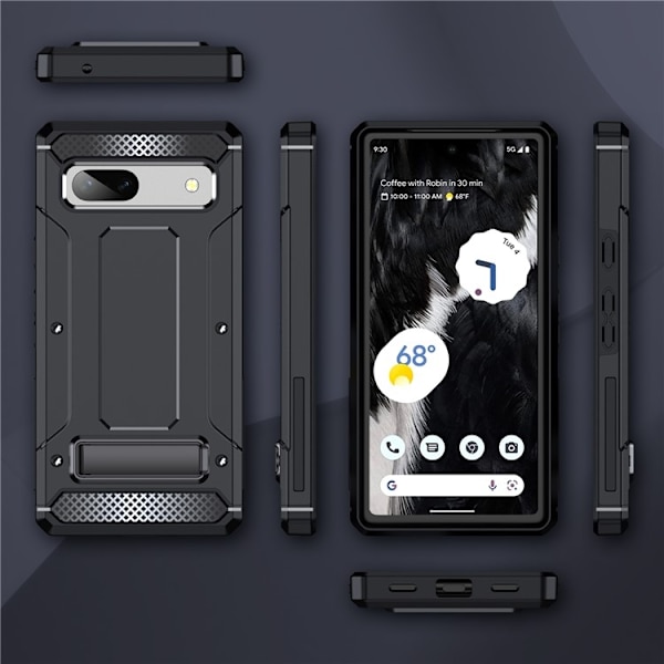 Google Pixel 7 Mobilskal Kickstand Shockproof - Svart Svart