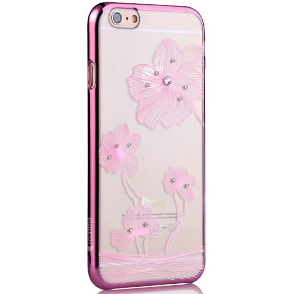 Comma BaksideSkal till Apple iPhone 6(S) Plus - Rosa Blommor Rosa