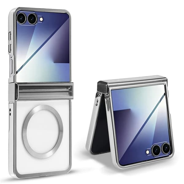 Mobilskal till Galaxy Z Flip 7 MagSafe Electroplating Vein - Silver Silver