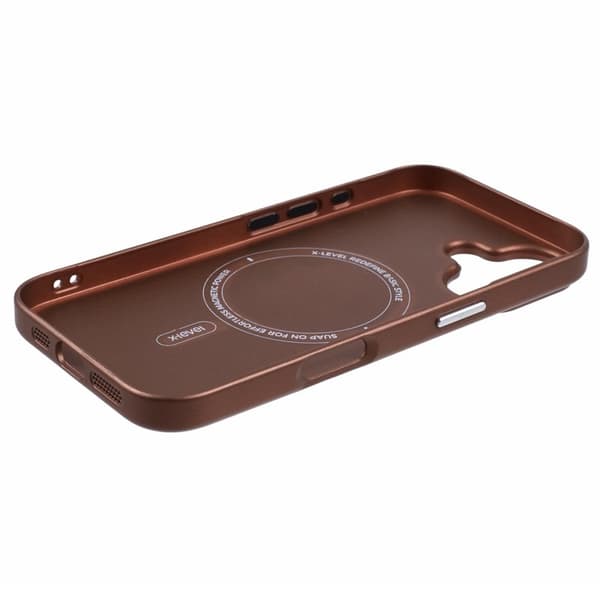 X-LEVEL Mobilskal till iPhone 16 Magnetiskt Hårt PC Guld