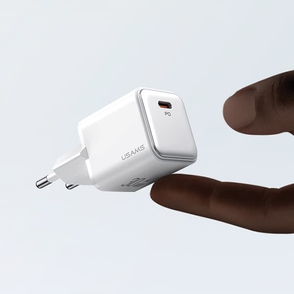 USAMS Väggladdare 1xUSB-C PD30W 3A PD3.0 X-ron Series CC186 – Lila
