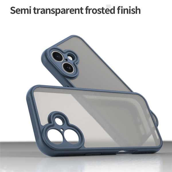 Mobilskal till iPhone 17 Frostade krockkuddar Drop Proof - Blå Blå