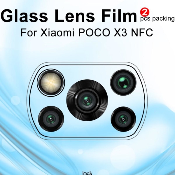 IMAK - 2 stk pakke linsedæksel hærdet glas Xiaomi Poco X3 / X3 Pro /