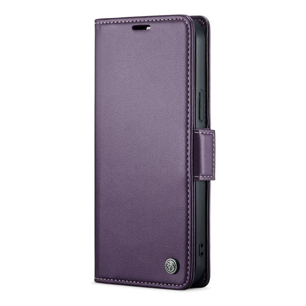CASEME iPhone 12 Pro Max Plånboksfodral Konstläder RFID-Skydd Lila