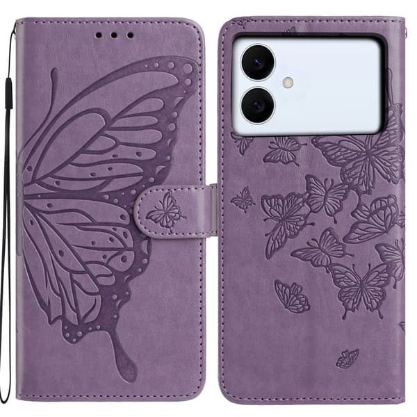 Samsung Galaxy S26 Edge Plånboksfodral Konstläder Flip Skydd - Lila