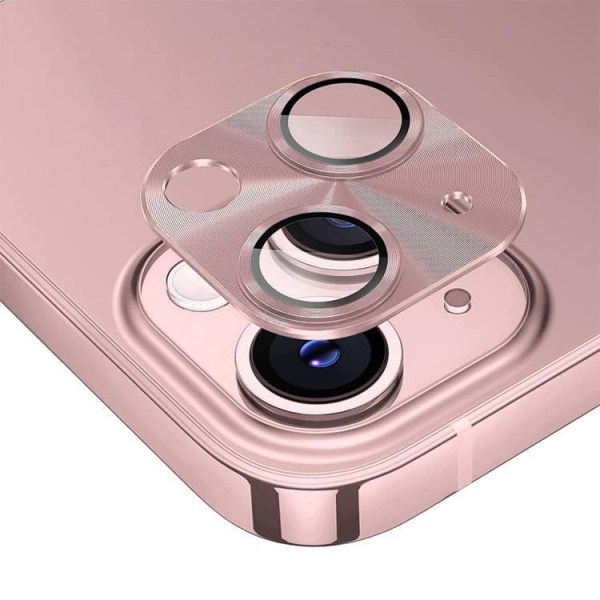 ENKAY iPhone 14/14 Plus kameralinsecover i hærdet glas - Pink