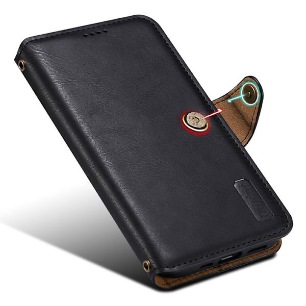 DENIOR iPhone 11 Pro Max Plånboksfodral Konstläder Svart