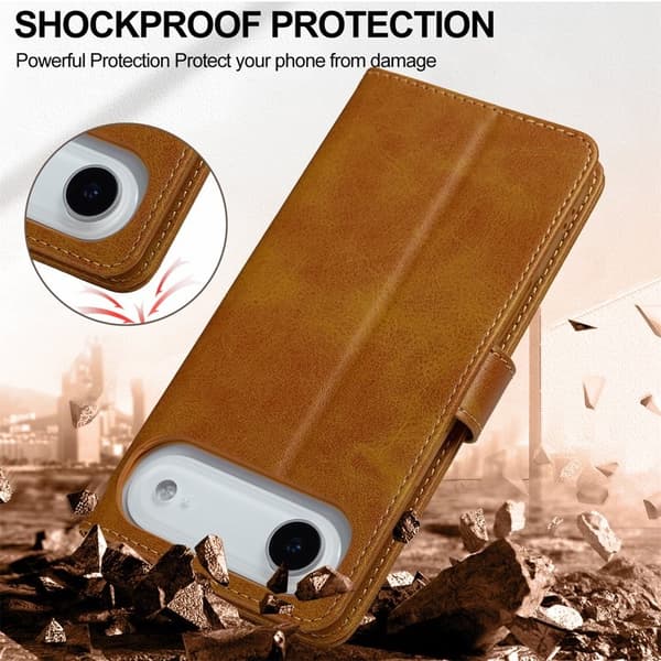 LC.IMEEKE iPhone Air Plånboksfodral Konstläder - Ställfunktion - Gul