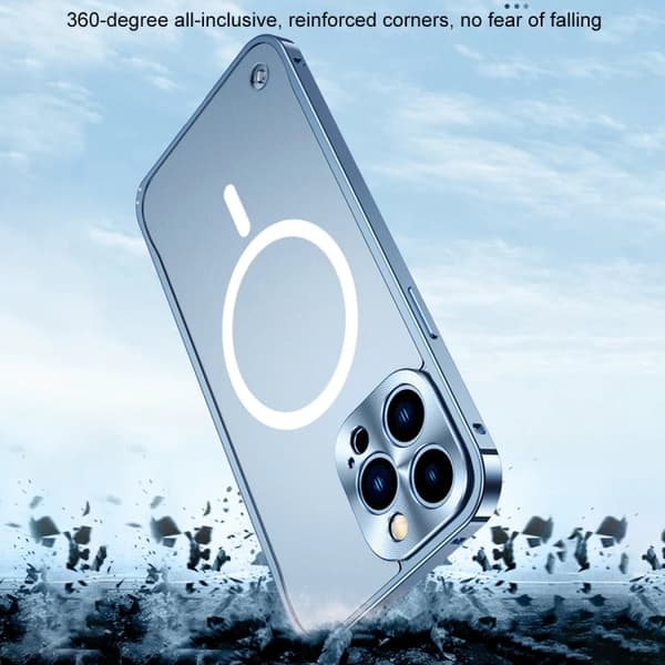 iPhone 14 Pro Max Cover Magsafe Metal Frame - Guld Guld
