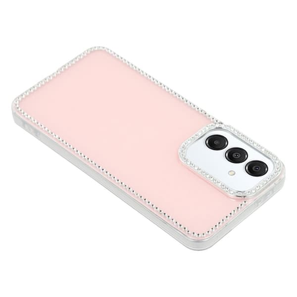Samsung Galaxy S26/S26 Pro Skal Rhinestone Edge Glitter TPU + PC - Ljusrosa