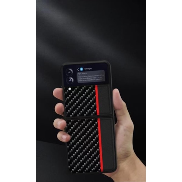 Galaxy Z Flip 4 Skal Carbon PC - Mörkblå