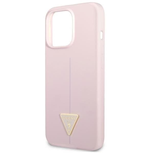 Guess iPhone 13 Pro Max Skal Silicone Triangle - Lila Lila