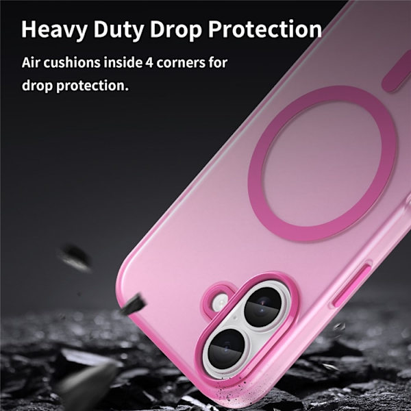 Mobilskal till iPhone 17 MagSafe Slim Matte Translucent - Rosa Rosa