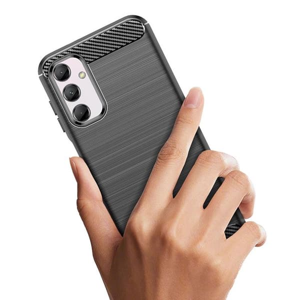Mobilskal till Galaxy M14 Carbon Flexible - Svart Black