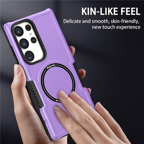 Galaxy S23 Ultra Skal Magsafe Anti Drop - Lila