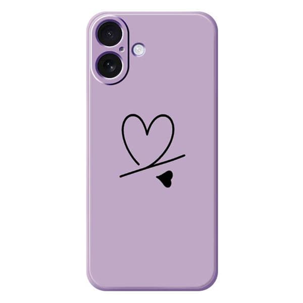 Mobilskal till iPhone 17 Love Pattern Printing Straight - Lila Lila