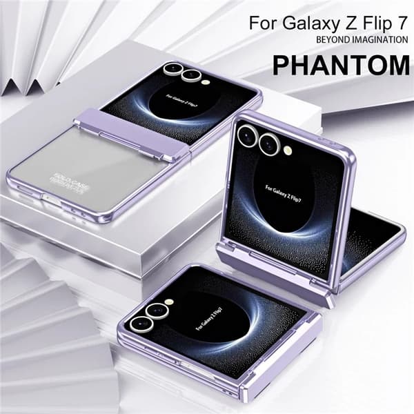 Mobilskal till Galaxy Z Flip7 Electroplating PC Folding - Lila Lila