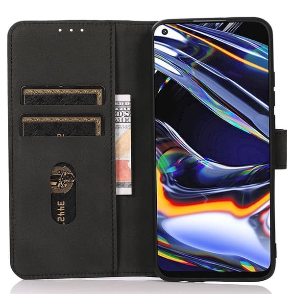 KHAZNEH Samsung Galaxy S25/S24 Plånboksfodral Anti-Scratch Konstläder - Svart