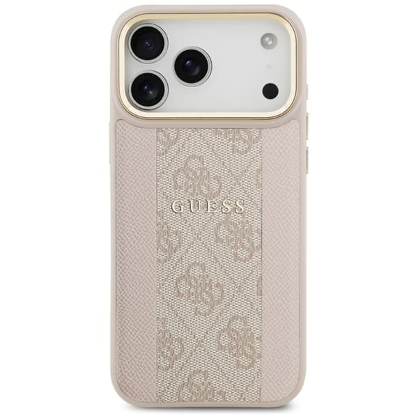 Guess Mobilskal till iPhone 17 Pro Max Magsafe Stripe - Rosa Rosa