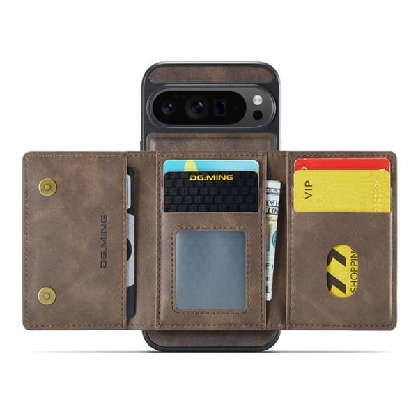 DG.MING M5 Series Mobilskal till Google Pixel 10 Pro XL Konstläder Brun