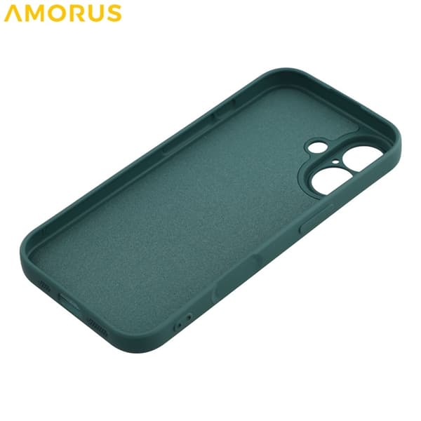 AMORUS Mobilskal till iPhone 17 Precise Cutouts TPU Fiber - Armégrön Grön