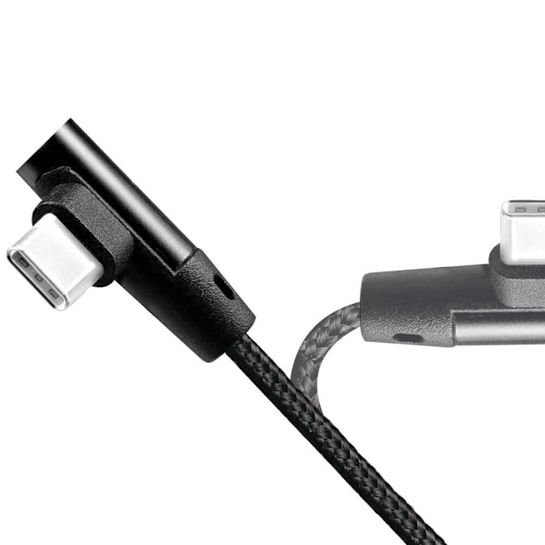 LogiLink USB-C till USB-A kabel Vinklad 2.0 Max 3A 1m Svart