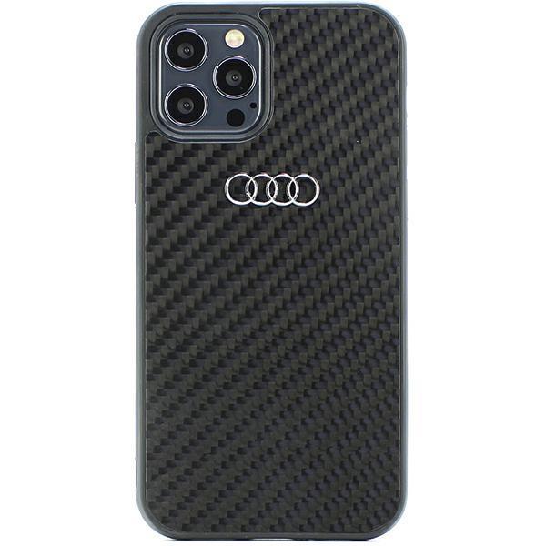 Audi iPhone 12/12 Pro -mobiilisuojus hiilikuitua - musta