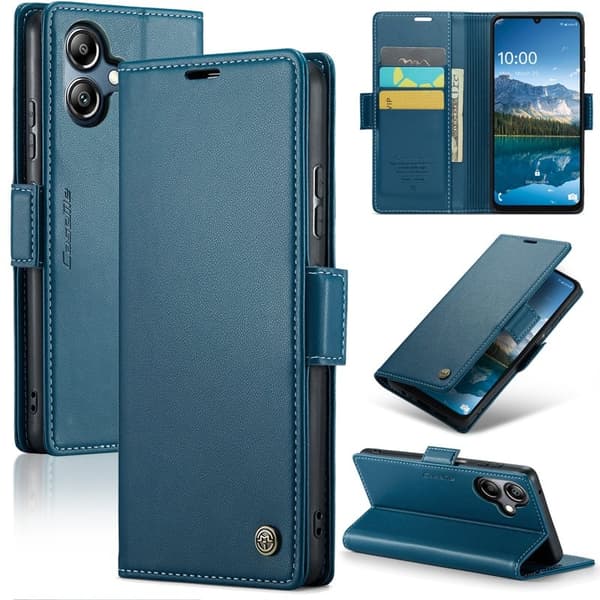 CASEME Plånboksfodral Konstläder för Samsung Galaxy A06 4G - Blå