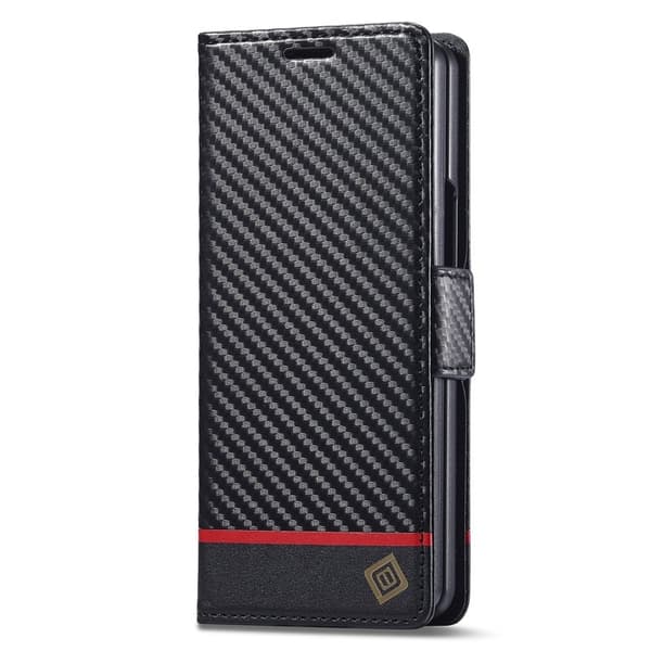 LC.IMEEKE Samsung Galaxy Z Fold4 5G Plånboksfodral Konstläder - Svart