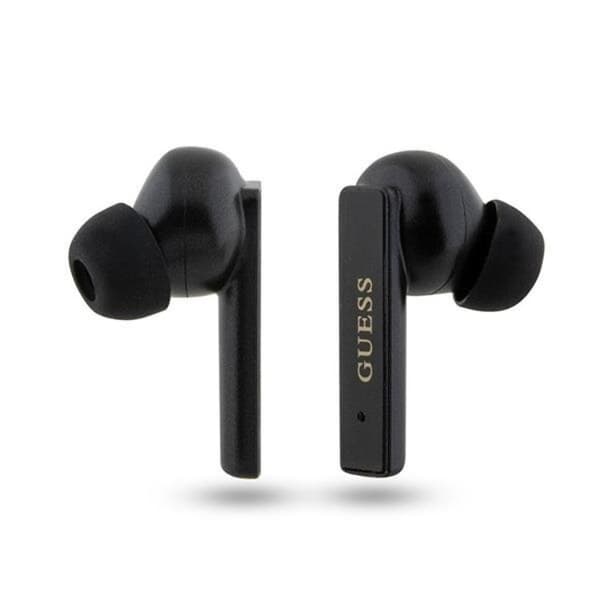 Guess TWS Bluetooth In-Ear-høretelefoner + Dock med trykt logo Sort Black