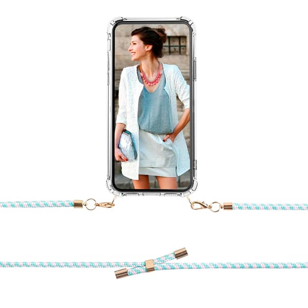 Boom Halsbandsrem Rope - Mint Stripes
