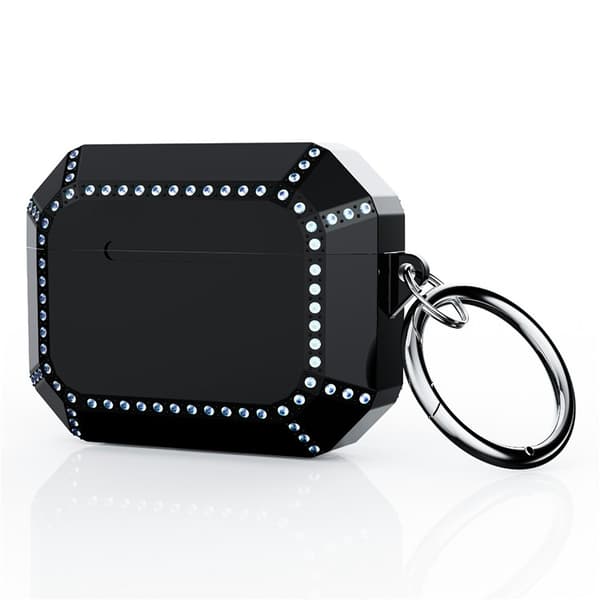 Airpods Pro 2 Skal Rhinestone Shockproof - Solid Svart Black