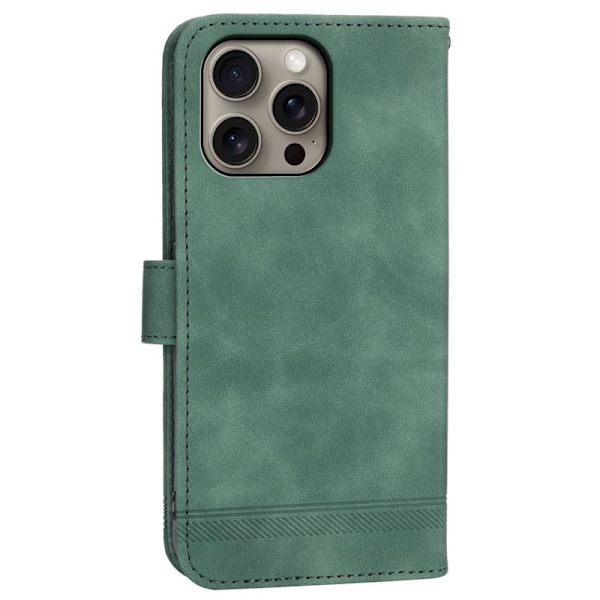 DIERFENG DF-03 iPhone 16 Pro Max Plånboksfodral Konstläder - Grön