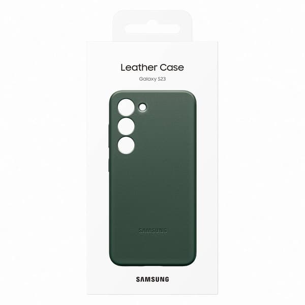Samsung Galaxy S23 Skal Läder - Grön Grön