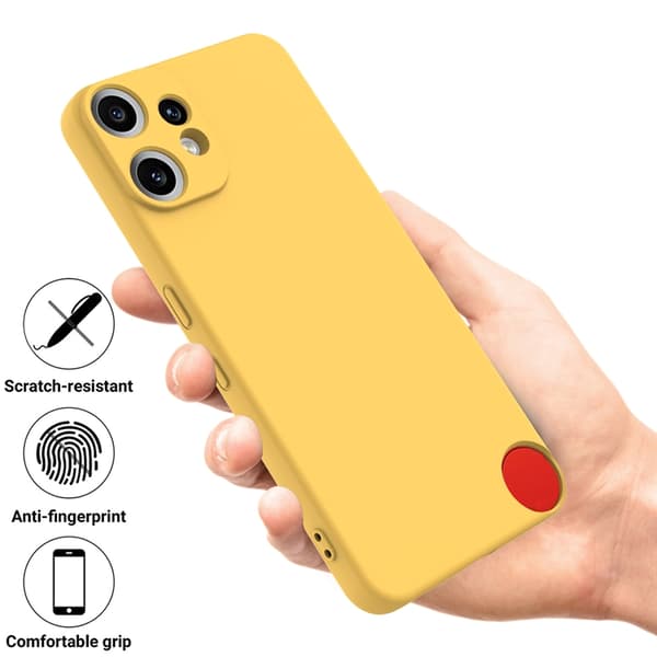 Mobilskal till Nothing CMF Phone 2 Pro Liquid Silikon med Handrem Gul