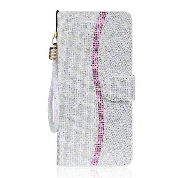 Samsung Galaxy S26 Ultra Plånboksfodral Konstläder Glitter - Silver