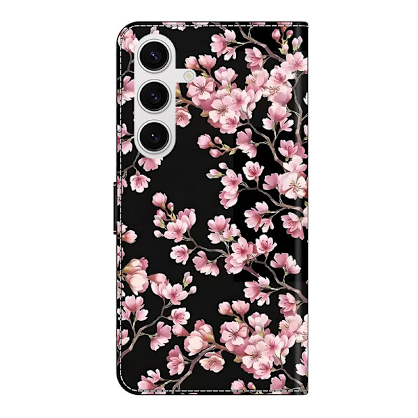 Samsung Galaxy S26 Plånboksfodral Fällbart Ställ Konstläder - Persika Blomma