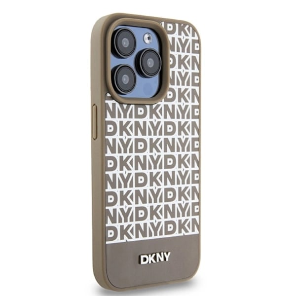 DKNY iPhone 15 Pro Mobilskal Magsafe Läder Printed Pattern
