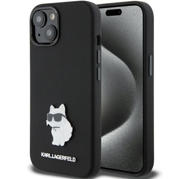 KARL LAGERFELD iPhone 15/14 Plus Mobilskal Silikon Metal Pin