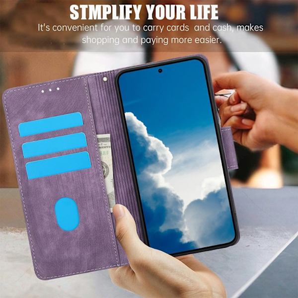 Plånboksfodral för Samsung Galaxy S26 Plus Konstläder - Lila