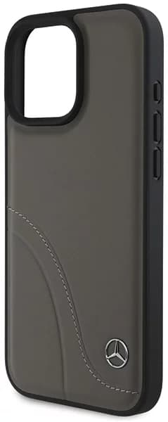 Mercedes Mobilskal till iPhone 16 Pro Max MB Curved Stitches - Brun
